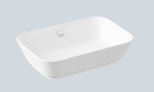 VitrA Geo Tezgah Üstü Lavabo 60 cm Mat Beyaz 7425B001-0012.